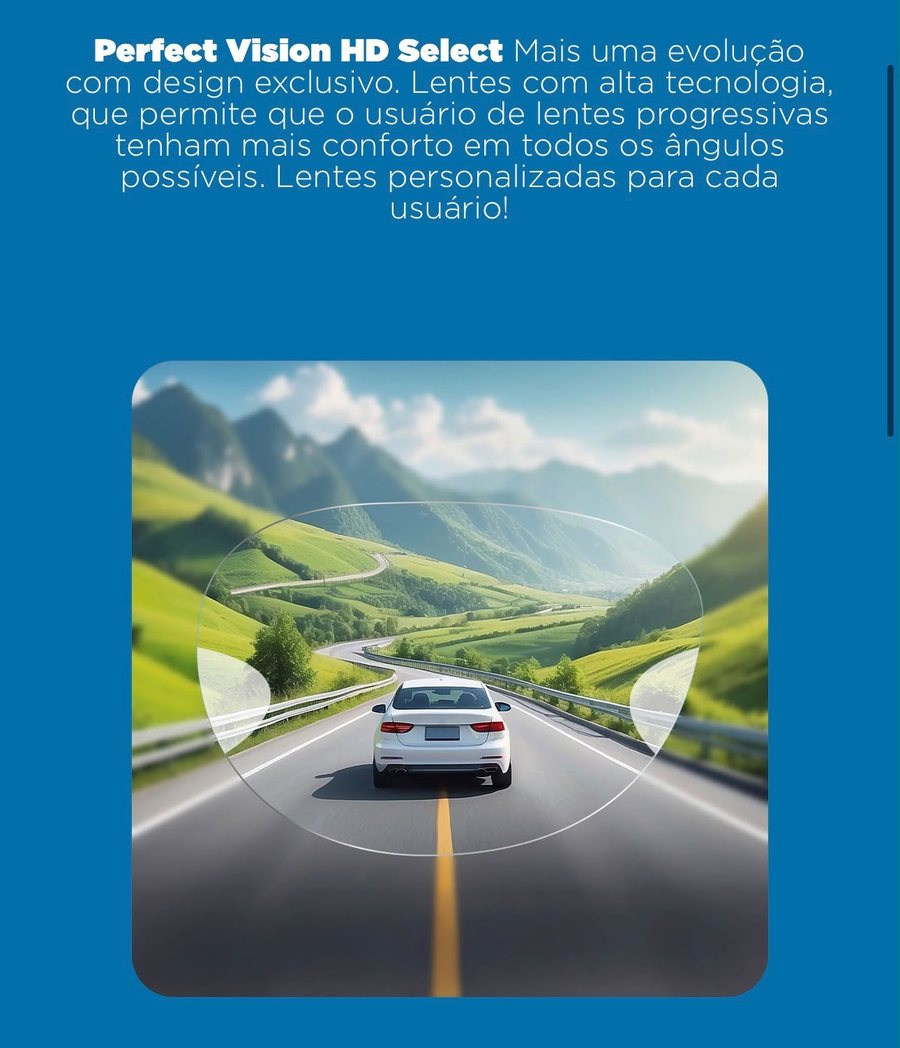 Campo de visão da lente Perfect Vision HD Select — Óticas Carmo Umuarama