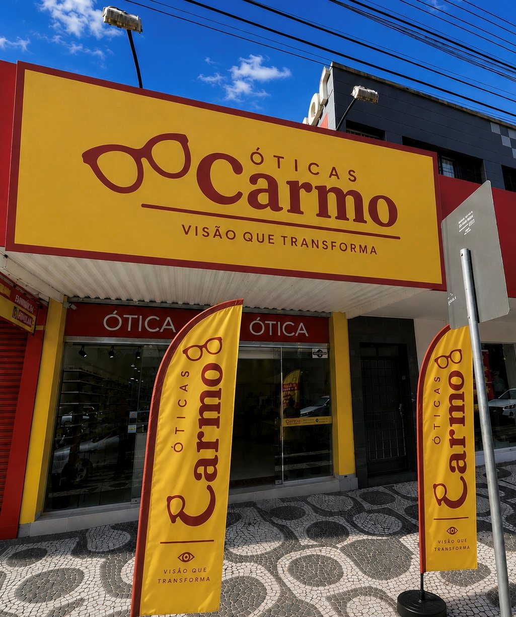 Fachada da Óticas Carmo em Umuarama-PR